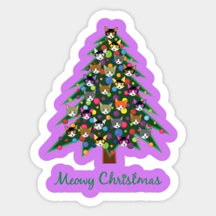 Meowy Christmas Sticker